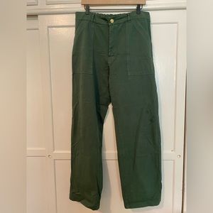 Dark emerald work pants size L LONG (32” inseam)